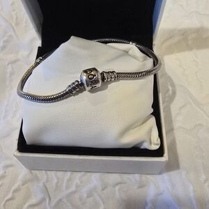 Pandora Silver Bracelet with Gold Accent